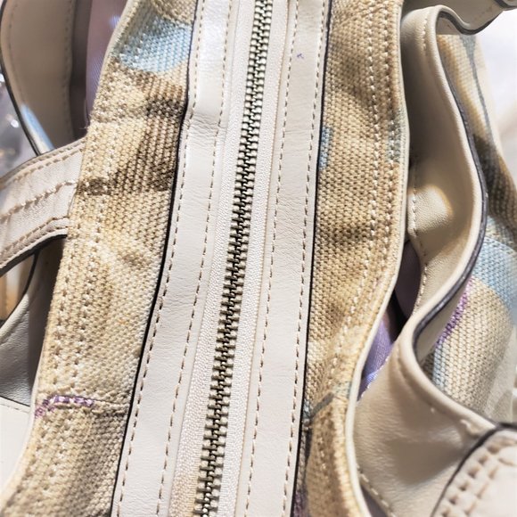 Euc Coach Soho Linen Lynne Signature C's Hobo Shoulder Bag Purse - Picture 8 of 10